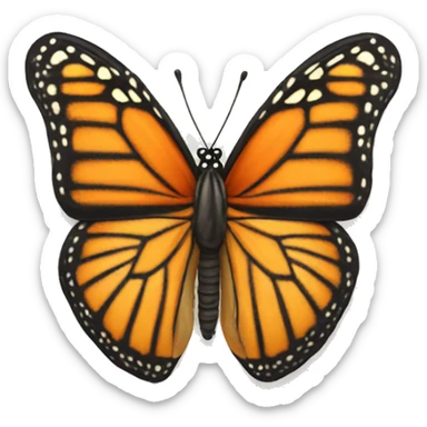 Monarch butterfly sticker