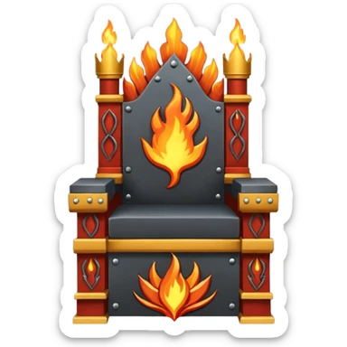 game of fire throne sticker