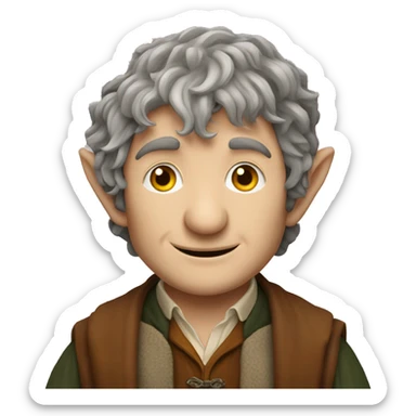 The hobbit, bilbo baggins sticker