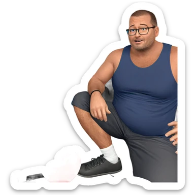 heartfelt solo portrait of a guy sticker