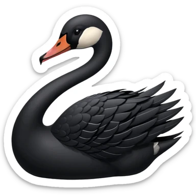 Black swan emoji sticker