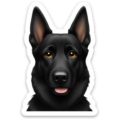 Black German Shepard  sticker