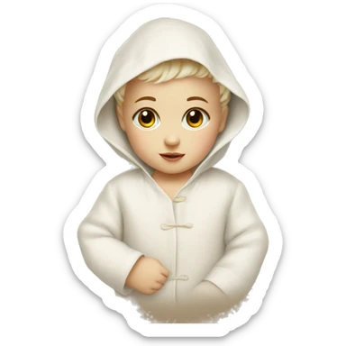 Beautiful white baby in a linen sticker