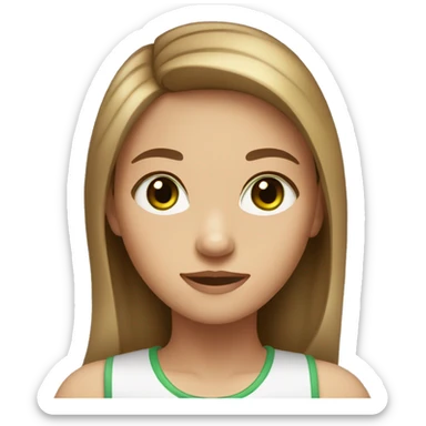 girl with green-brown eyes and light brown hair sticker
