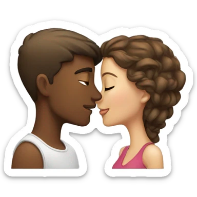 Boyfriend and girlfriend kissing sticker
