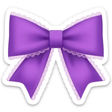 purple bow sticker