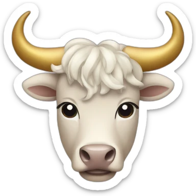 Taurus sign fancy sticker