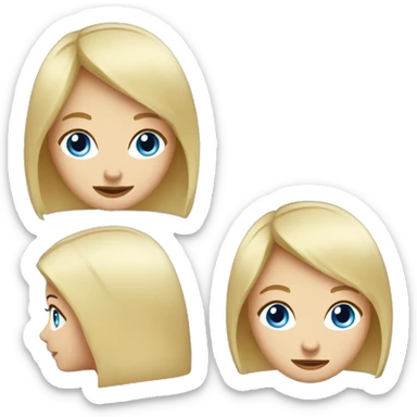 woman with blond Hair and Blue Eyes growing rosemary out of her head sticker