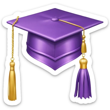 lilac graduation cap sticker