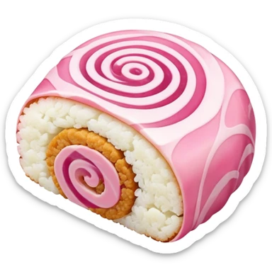 fish cake with pink swirl narutomaki sticker