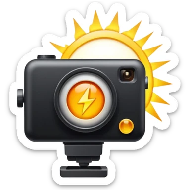 camera flash sticker