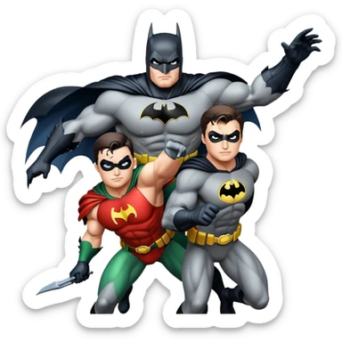 batman and robin sticker