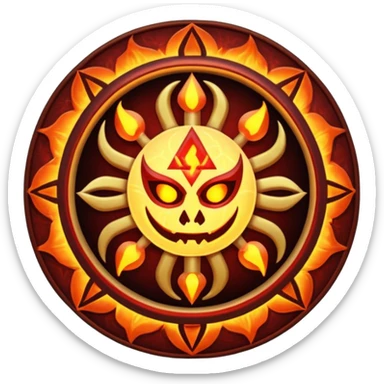 Ancient sigil radiating lustful energy, infernal erotic magic sticker