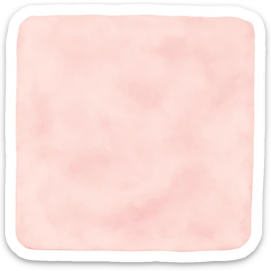 pastel watercolor sticky note with a gentle pink hue, soft edges, transparent background sticker