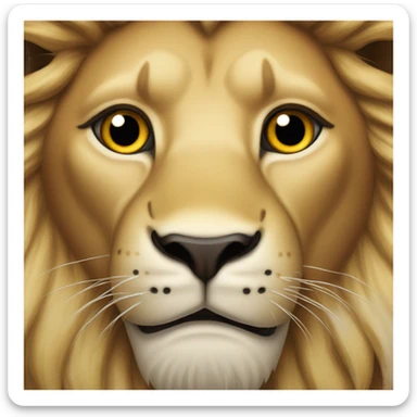 Lion face sticker