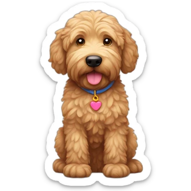 golden doodle crossing arms sticker