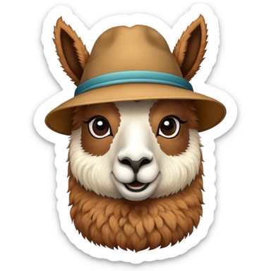 llama with hat sticker