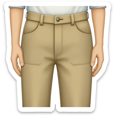 man with empty, turned-out pockets, frontal view sticker