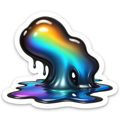 oil spill on floor  sticker