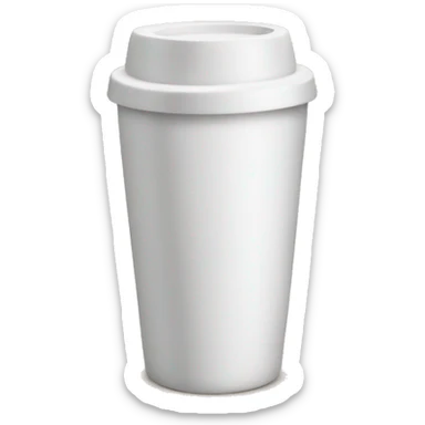 White tumbler for coffee with text on it sticker