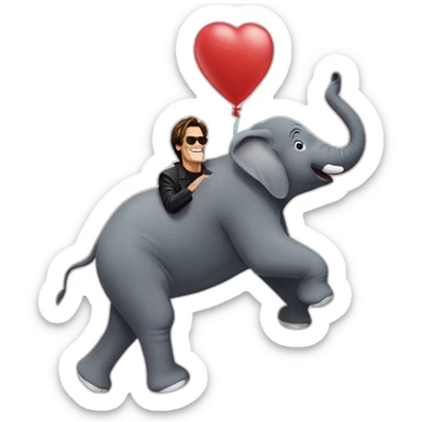 Jim Carrey skydives with an elephant sticker