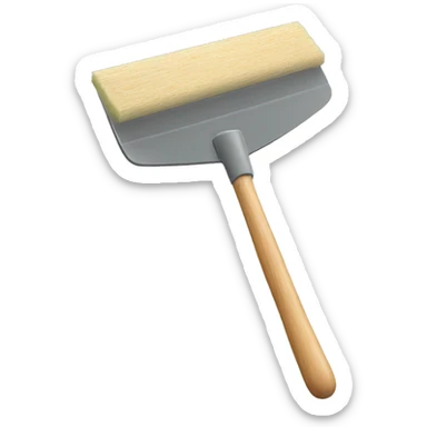 squeegee with long wooden handle sticker