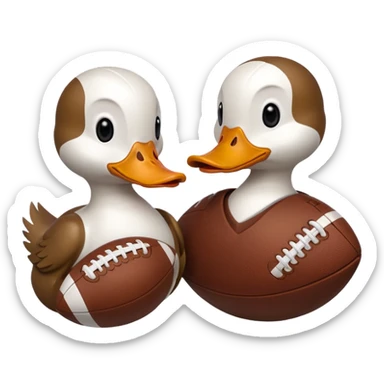 Football ducks sticker