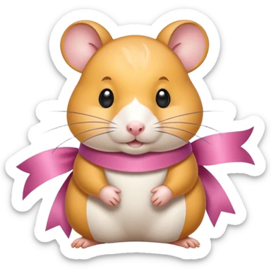 ribbon hamster sticker