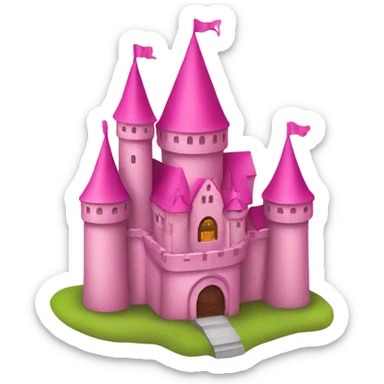 Pink castle sticker