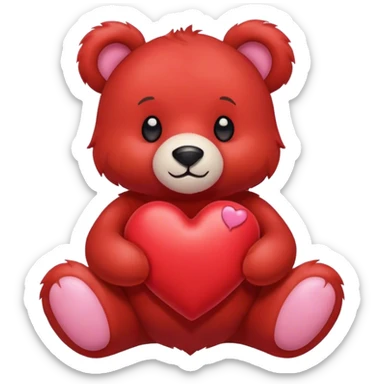 valentine bear sticker