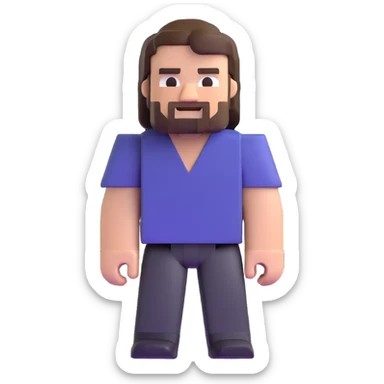 Jack Black as a Minecraft character sticker