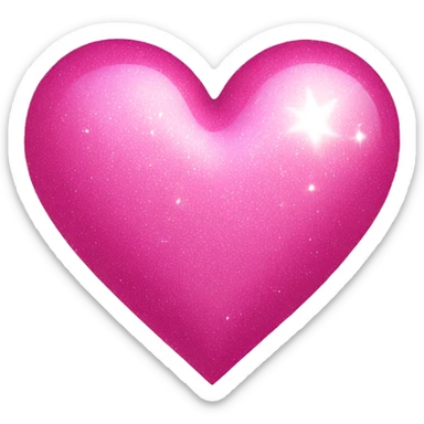 sparkly pink heart sticker