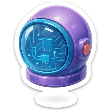 close-up of astronaut helmet sticker