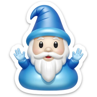  jeff koons style inflatable gnome ghost sticker