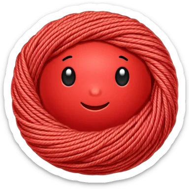 red ball of yarn sticker