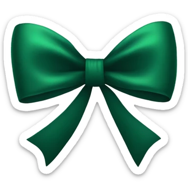dark green bow sticker