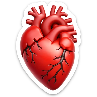 Corazón realista  sticker
