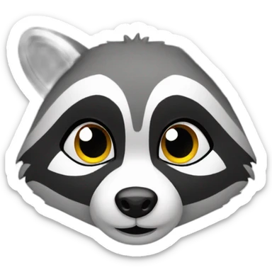 Cute racoon sticker
