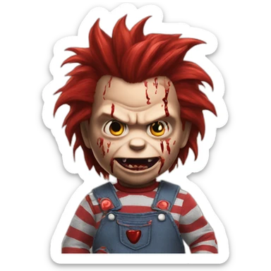 Blood chucky sticker
