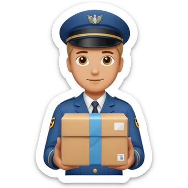 german delivery guy sticker