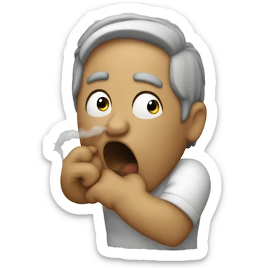 Hard Coughing sticker