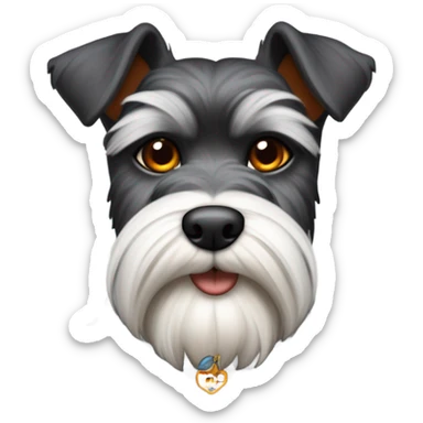 Crea un perro schnauzer con un gato calicó coquette’s  sticker