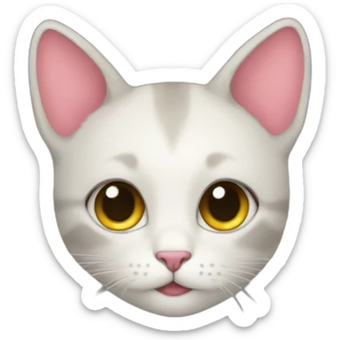 Little cat with a lesbian flag sticker