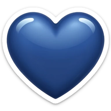 NAVY BLUE heart emoji sticker