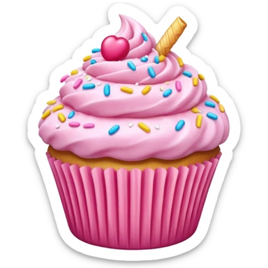 pink cupcake sticker