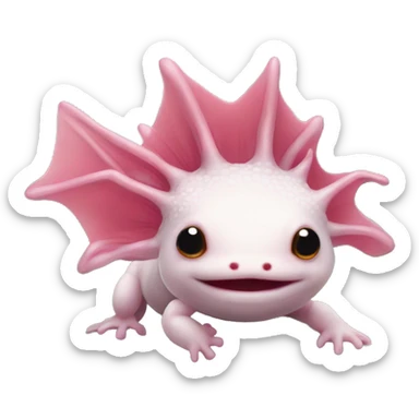 very cute axolotl 4k ultra HD  sticker