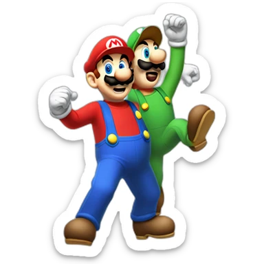 mario and luigi dance sticker