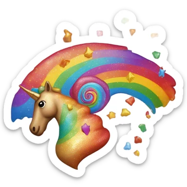 Unicorn poop sticker