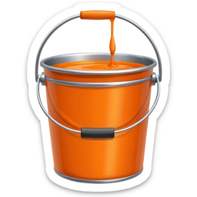  orange paint bucket sticker
