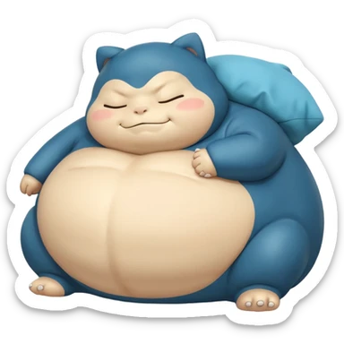 Sleeping snorlax pokemon not realistoc 2d emoji sticker